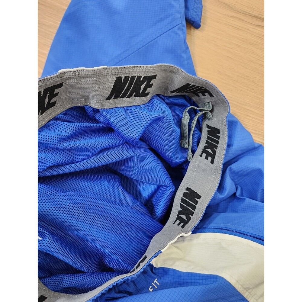 Nike Pants Mens XL Blue Track Windbreaker Y2K Storm Fit Activewear Pants Check - Picture 9 of 13